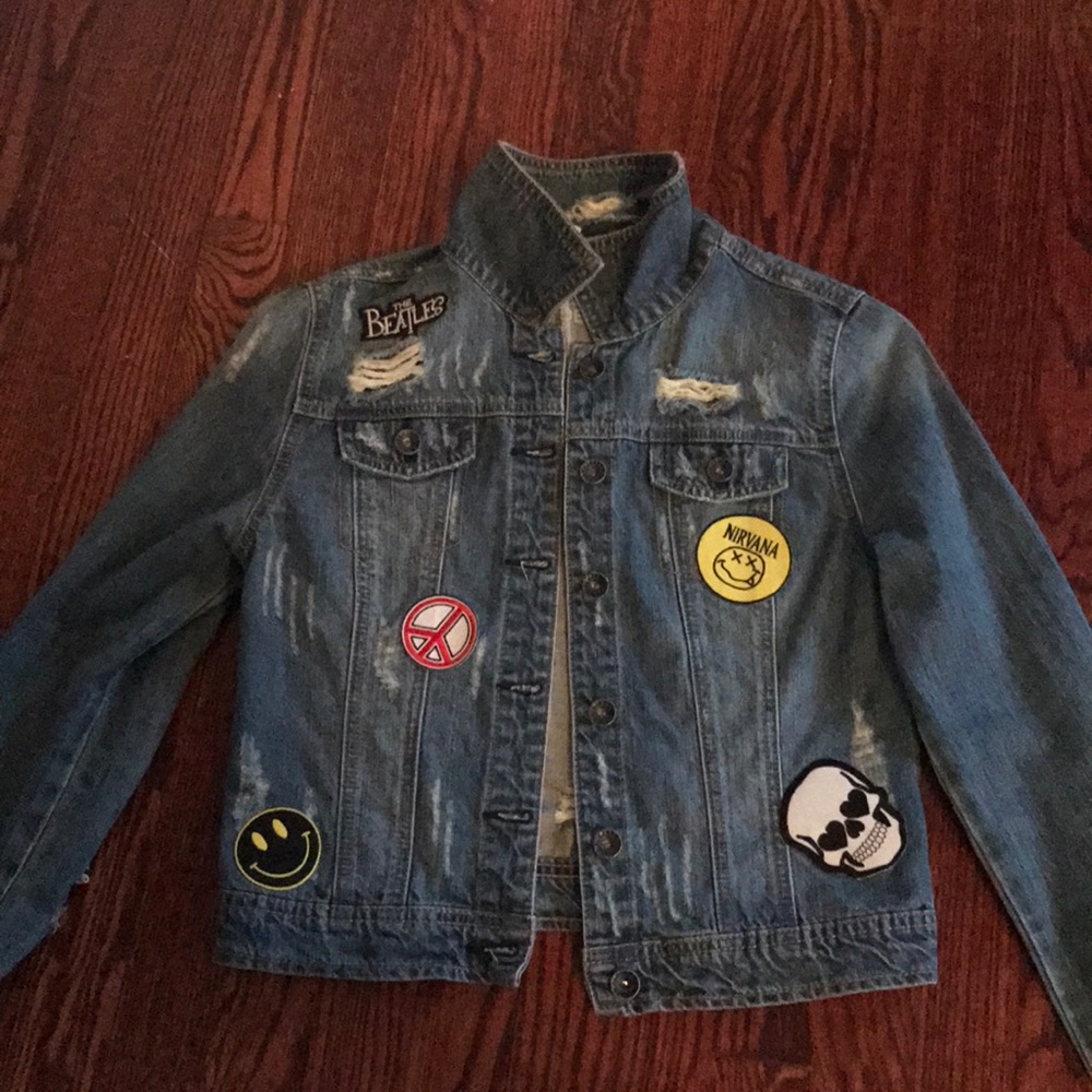 Vintage patched denim jacket